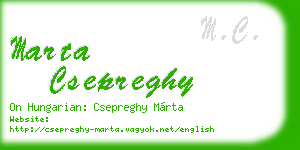 marta csepreghy business card